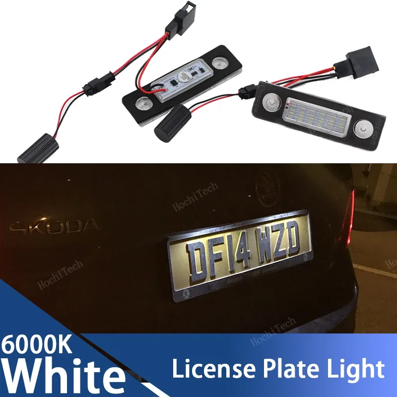 LED Number Plate Light Error Free License Plate Lamp For Skoda Octavia MKII 1Z A5 Facelift Roomster 5J Octavia MKII Pre-facelift