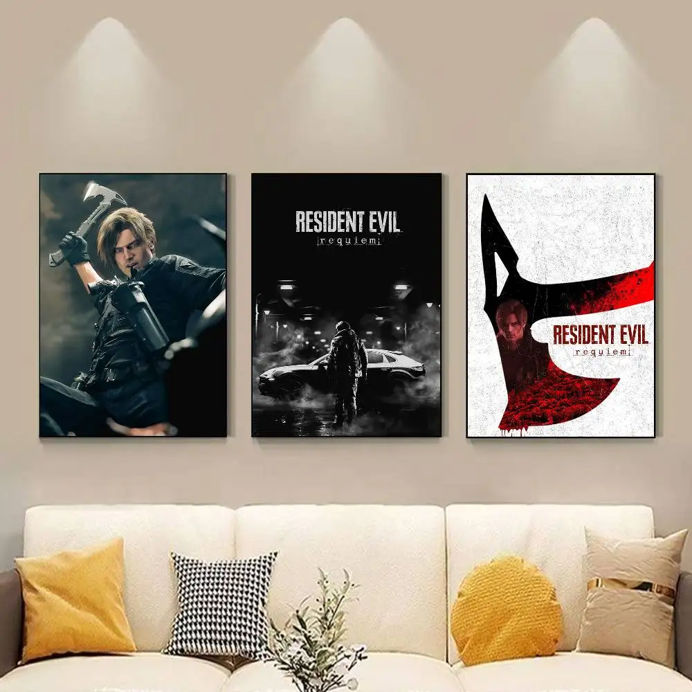 R-Resident E-Evil-9 R-Requiem Game RER Poster Versatile HD Waterproof Wall Art Self-Adhesive Decor for Any Space Ideal Gift