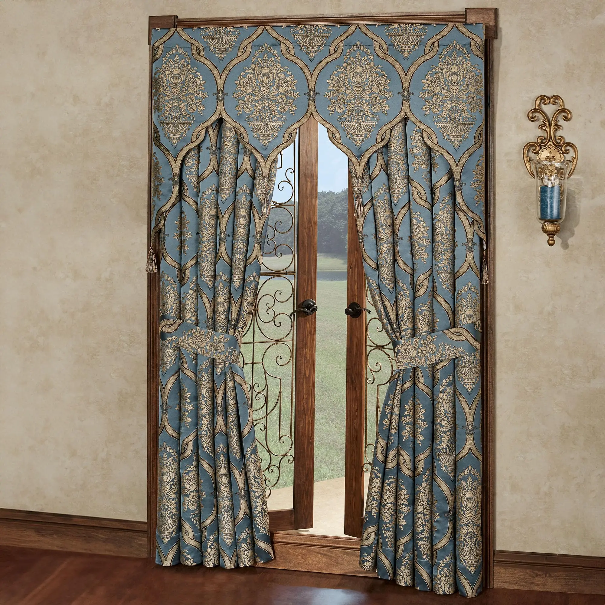 Luxurious Castleton Drapery Set, Wide 95L, Contour Valance