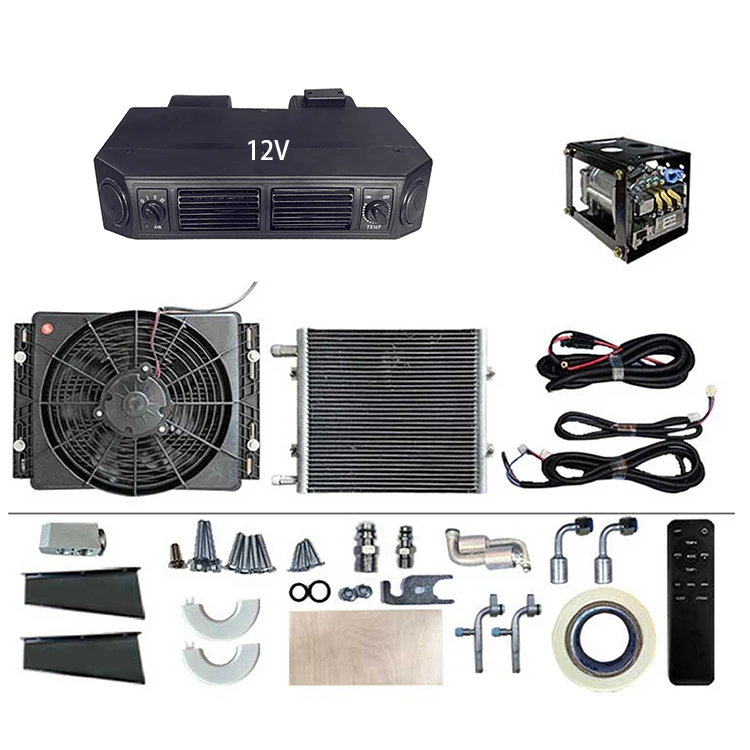24V Parking Cooler A/C Car Universal 12 Volt AC System Unit Under Dash 12V Electric Auto Air Conditioner