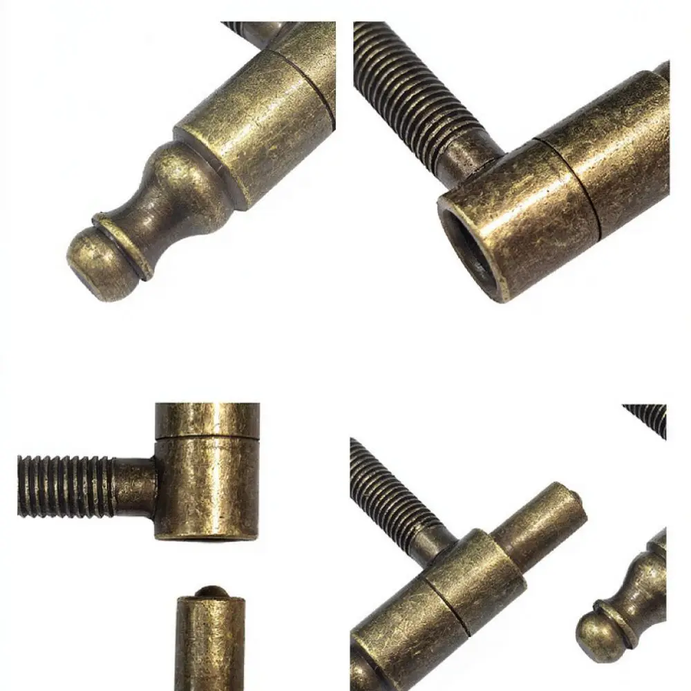 Iron Welding Hinge Crown Head Tube Hinge For Door Window Cabinet Hardware Stable Furniture Connecting Fitting Bronze Tone