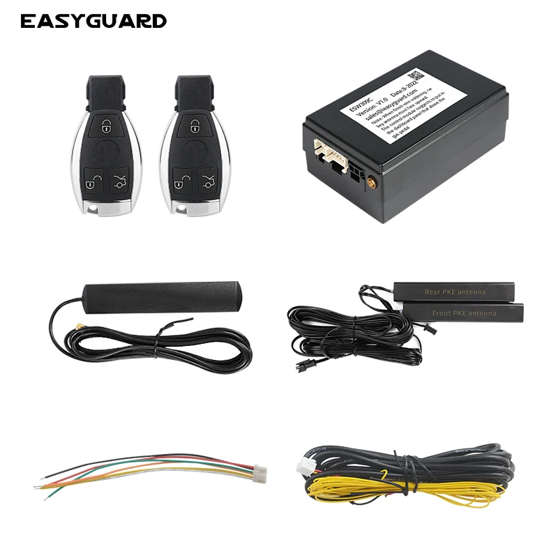 EASYGUARD Smart Key PKE Kit Fit For Mercedes Vehicle With FBS4 Factory OEM Push Start Button BE4