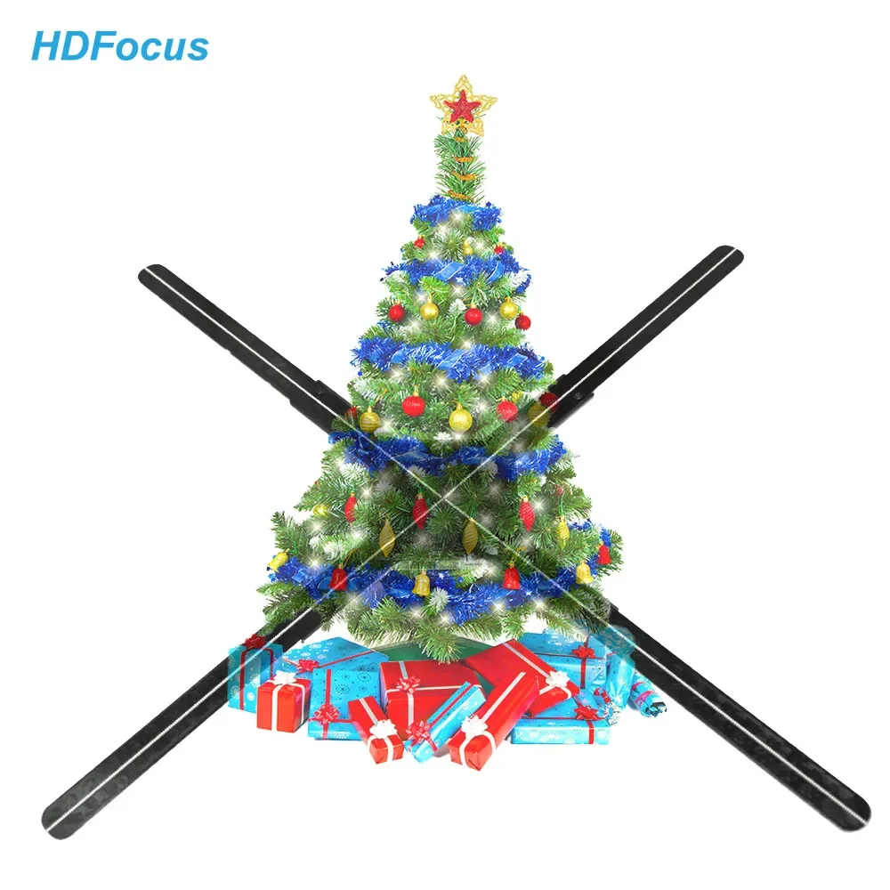 HDFocus 3D Showroom 75 CM Holograma 3d Splice Video Projecteur Hologram 3d Hologram Projector Hologram Fan