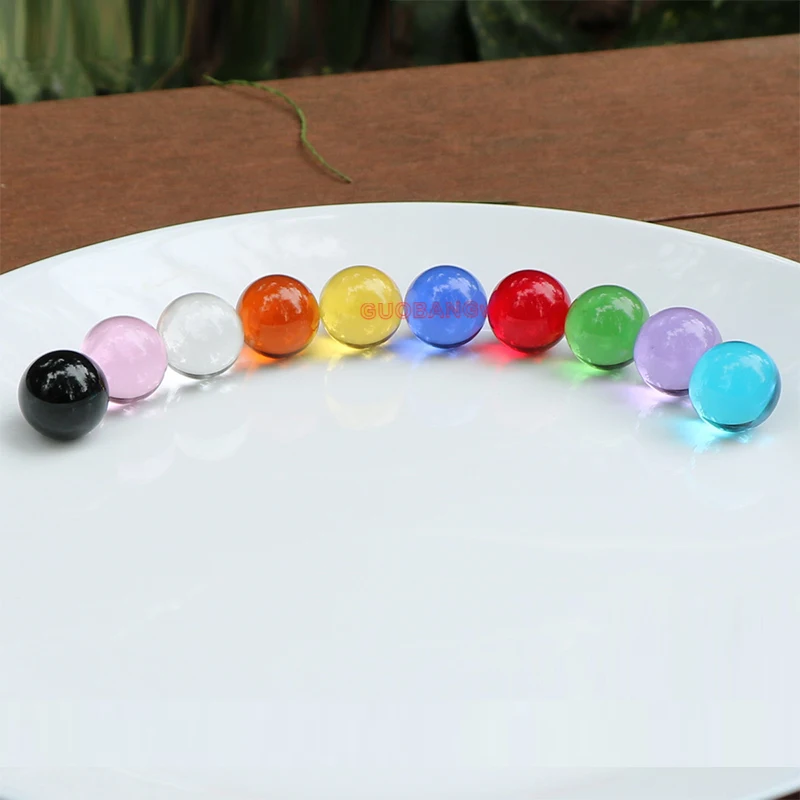 

3pcs 16mm Mini Natural Crystal Ball Decor|Transparent Glass Marble Artwork|Creative Desktop accessory Prop|Smooth Craft Gift