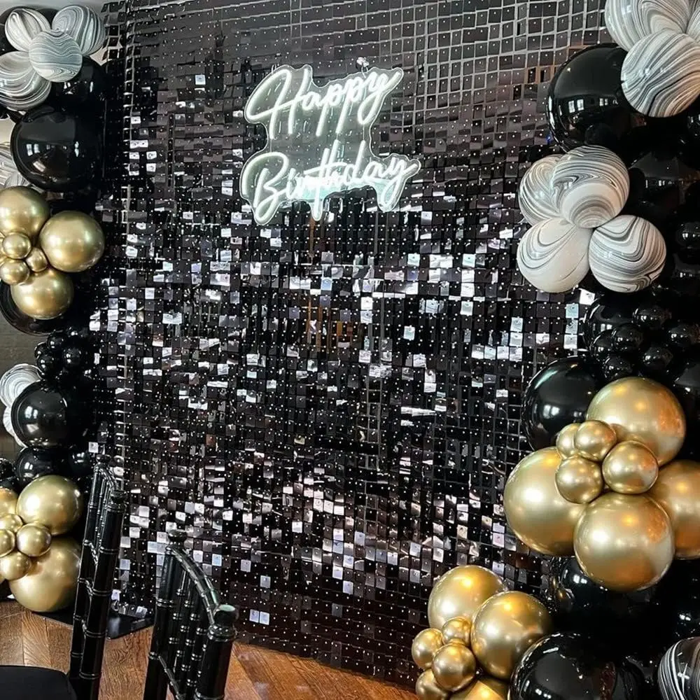 24 件/套 Shimmer Wall Backdrop Panels, 12 英寸/30.48cm Pc Sequin Backdrop Shimmer Wall Panels for Birthday Party Wedding