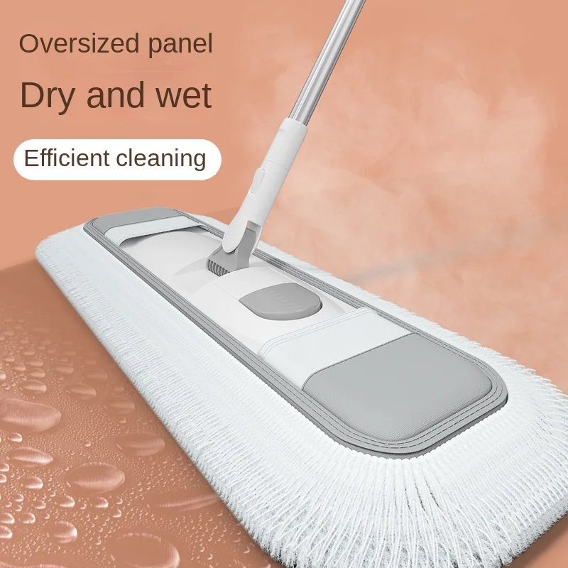 Flat Mop Cotton Large Dust Push Hotel Platoon Large Mop Household Tile Floor Extended Mop