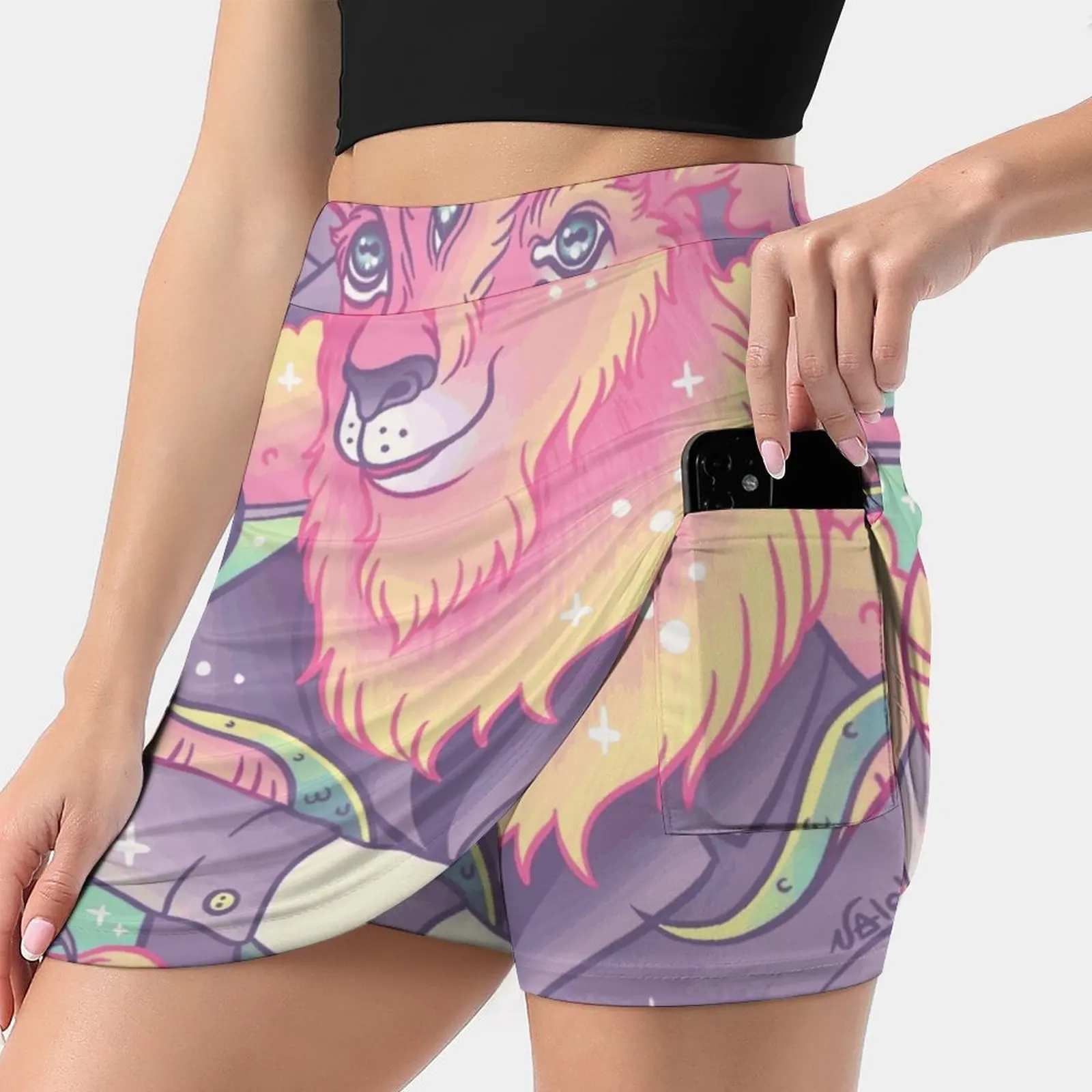 Live Deliciously! Korean Fashion Skirt Summer Skirts For Women Light Proof Trouser Skirt Live Deliciously Goat Horned God Devil