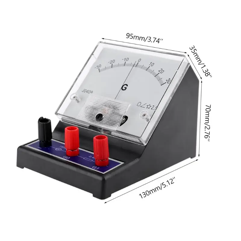 Upgraded Galvanometer -30-0-30 Galvanometer Scientific Ampere Sensitive Ammeter Detector Analog Educational Tool