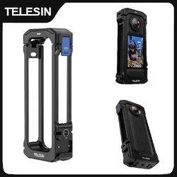 TELESIN Aluminium Alloy Frame Case For Insta 360 X4 Vertical shot Low Weight Protective shell For Insta 360 X4 Action camera