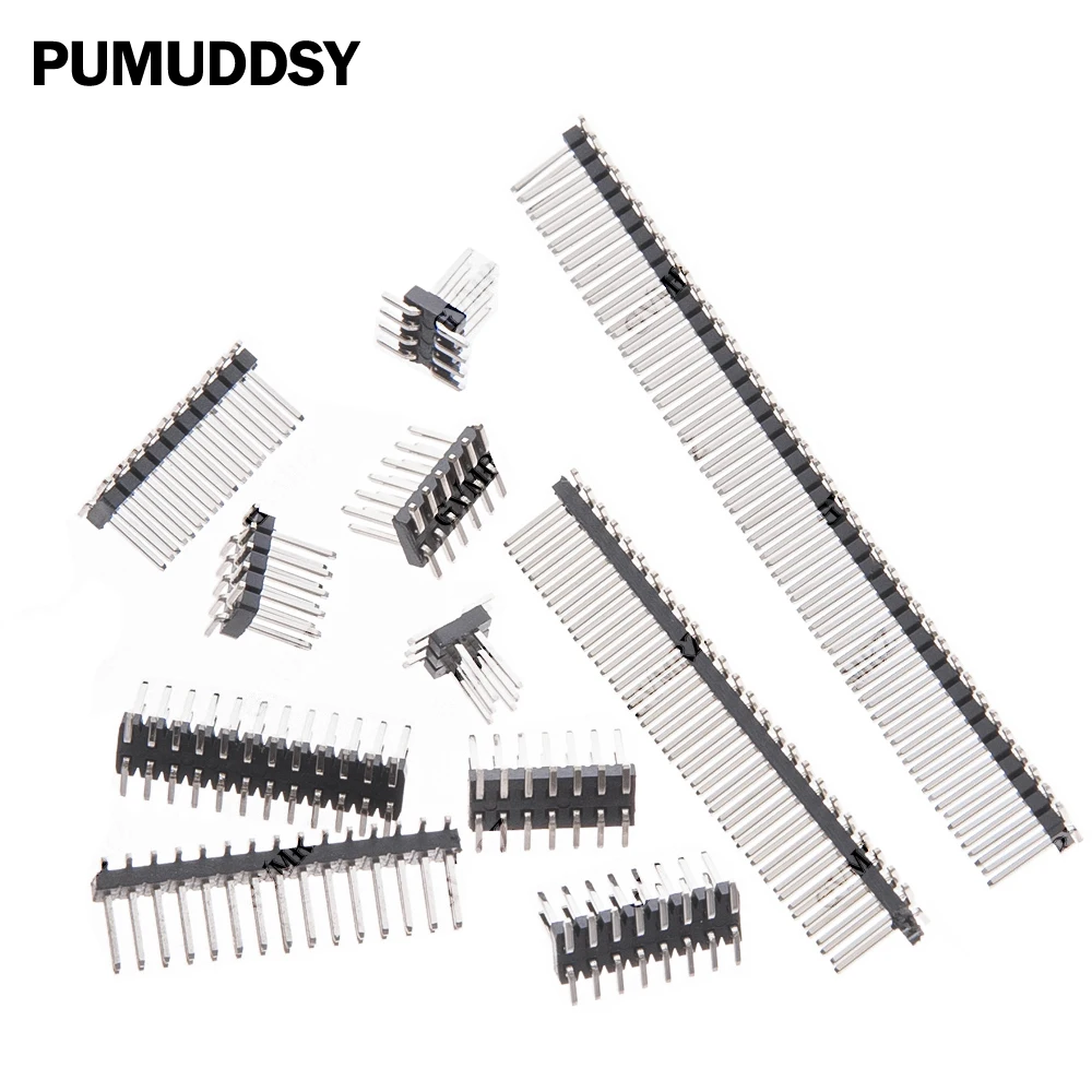 SMT 2*3/4/5/6/7/8/10P 12/15/20/40p 1.27mm 3-50P 1.27 Double Row Male Breakaway PCB Board Pin Header Connector Pinheader