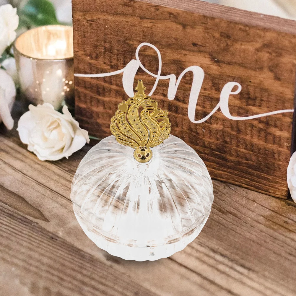 

6pcs Clear Round Bottom Boxes Wedding Birthday Party Favor Gold Decoration Small Treat Boxes for Snacks Gifts Jewelry
