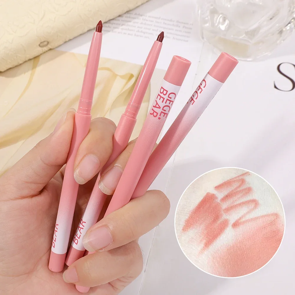 Matte Naakt Roze Lippenstift Lip Liner Pen Waterdicht Glad Fluwelen Lipliner Potlood Blijvende non-stick Cup Lippen Tint Make-up Cosmetica