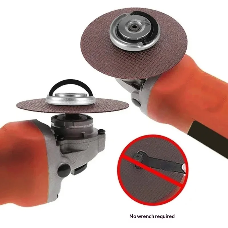 Angle Grinder Quick Lock Flange Nut M10 M14 5/8-11, Self Locking Disc Clamp