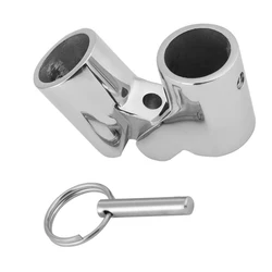 Boat Hardware Accessories Pole Railing Mast Canopy Stainless Steel Tube Pipe Folding Swivel Coupling Connector 22mm/25mm