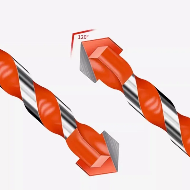 Juego de brocas de impacto de carburo, herramientas de perforación de orificios triangulares multifuncionales de 3-12mm para azulejos de vidrio,