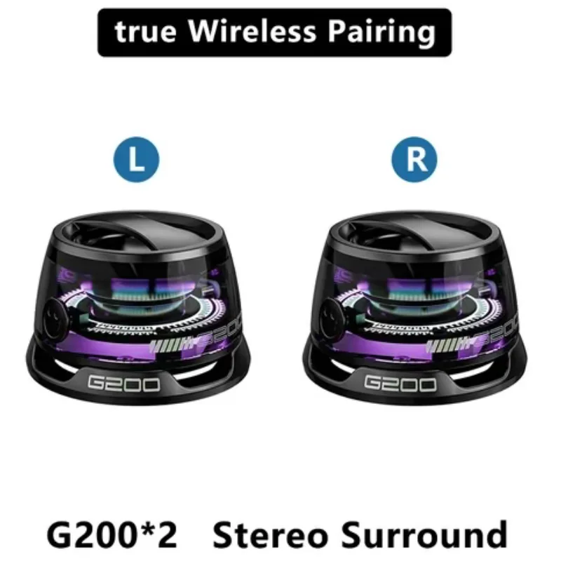 Magnetic Mini Smart light Audio Bluetooth Speaker, G200 5W  Speakers Wireless with Bluetooth 5.3, RGB Light, Game Mode, 7H Playt image 4