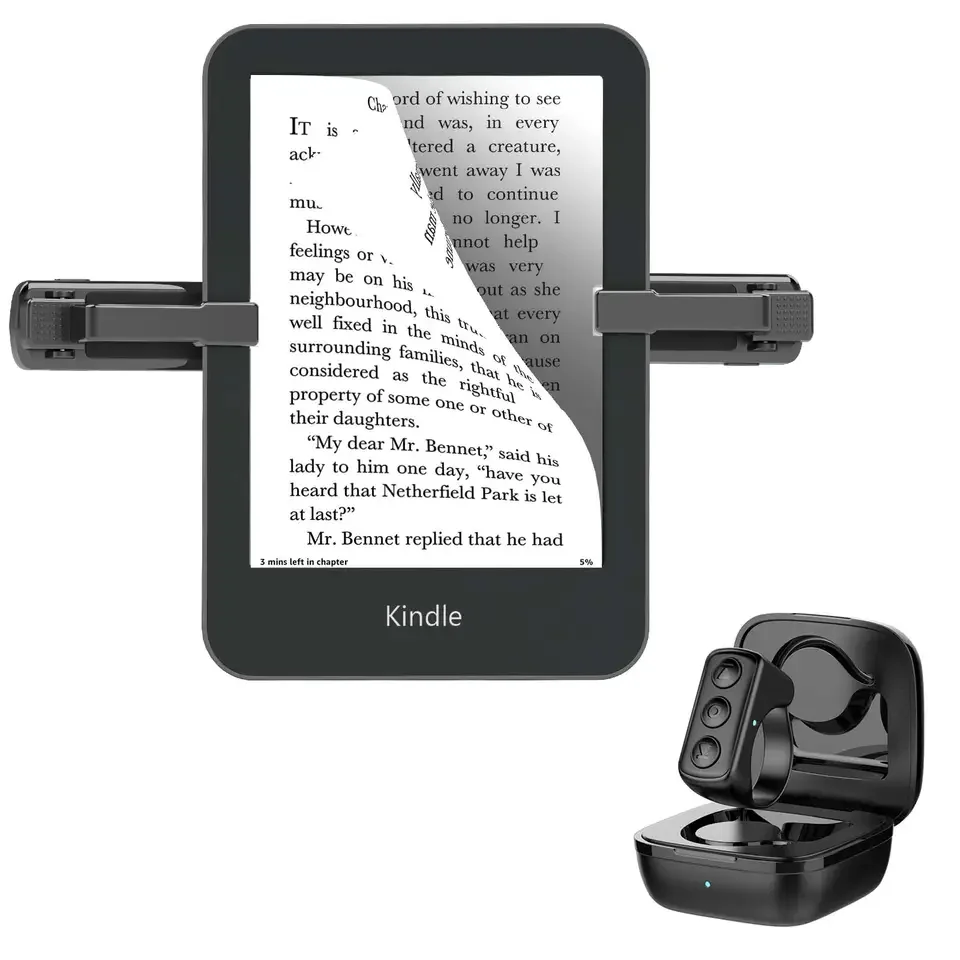 Remote Control Page Turner Ring for Kindle Paperwhite Oasis, Bluetooth E-Reader Controller, TikTok Ring, Camera Shutter