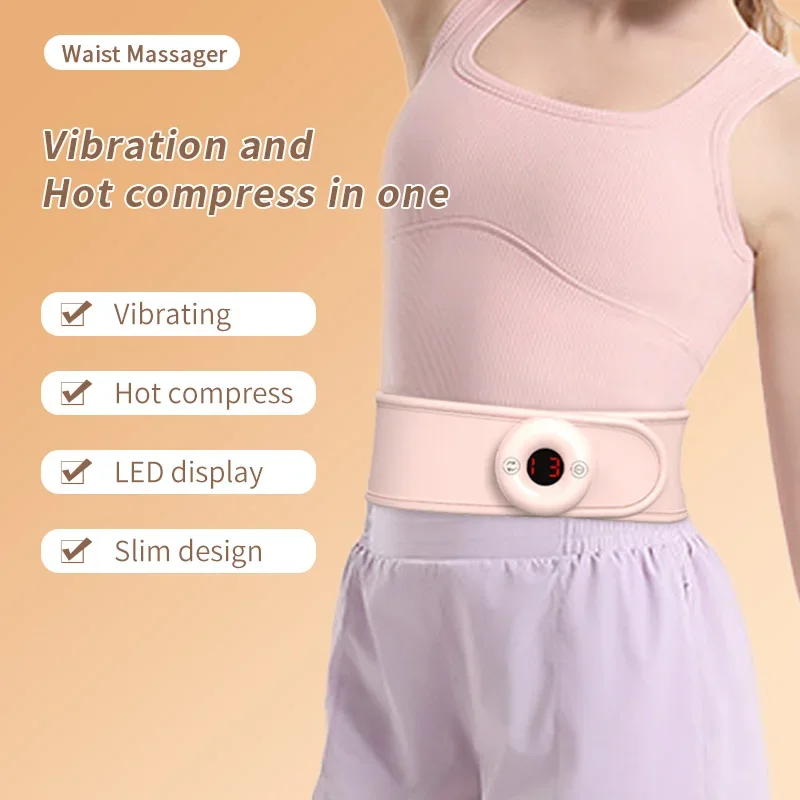 

New Smart Heating Waist Belt, Hot Compress, Digital Display, Vibration Charging Massager, Warm And Warm Palace Treasure Gift