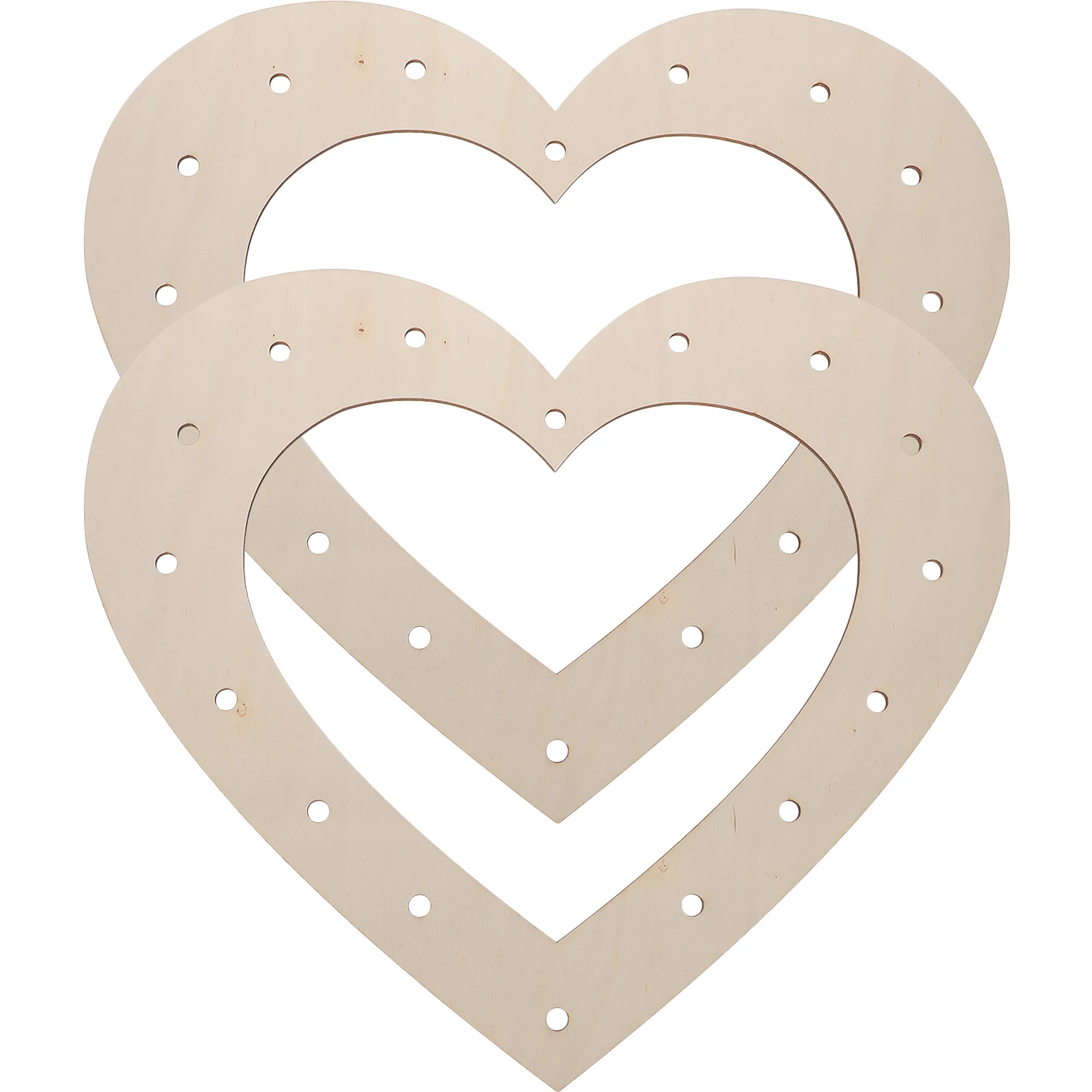 

2pcs Heart-shaped wreath frames Heart Shaped Wooden Wreath Frame Blank DIY holiday wedding decor Floral Wreath Forms for Crafts