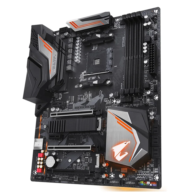 AORUS 울트라 게이밍 마더보드 소켓, AMD X470 데스크탑 메인보드 M,2 NVME USB3.0, AM4 DDR4 64GB