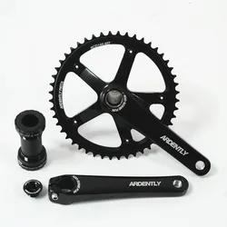 Ardently Hollowtech Crankset, Fixie Crank, Single Speed, Fixed Gear Bike,Track Bicycle Chainwheel, 48T, 165mm, 144BCD Bike Parts