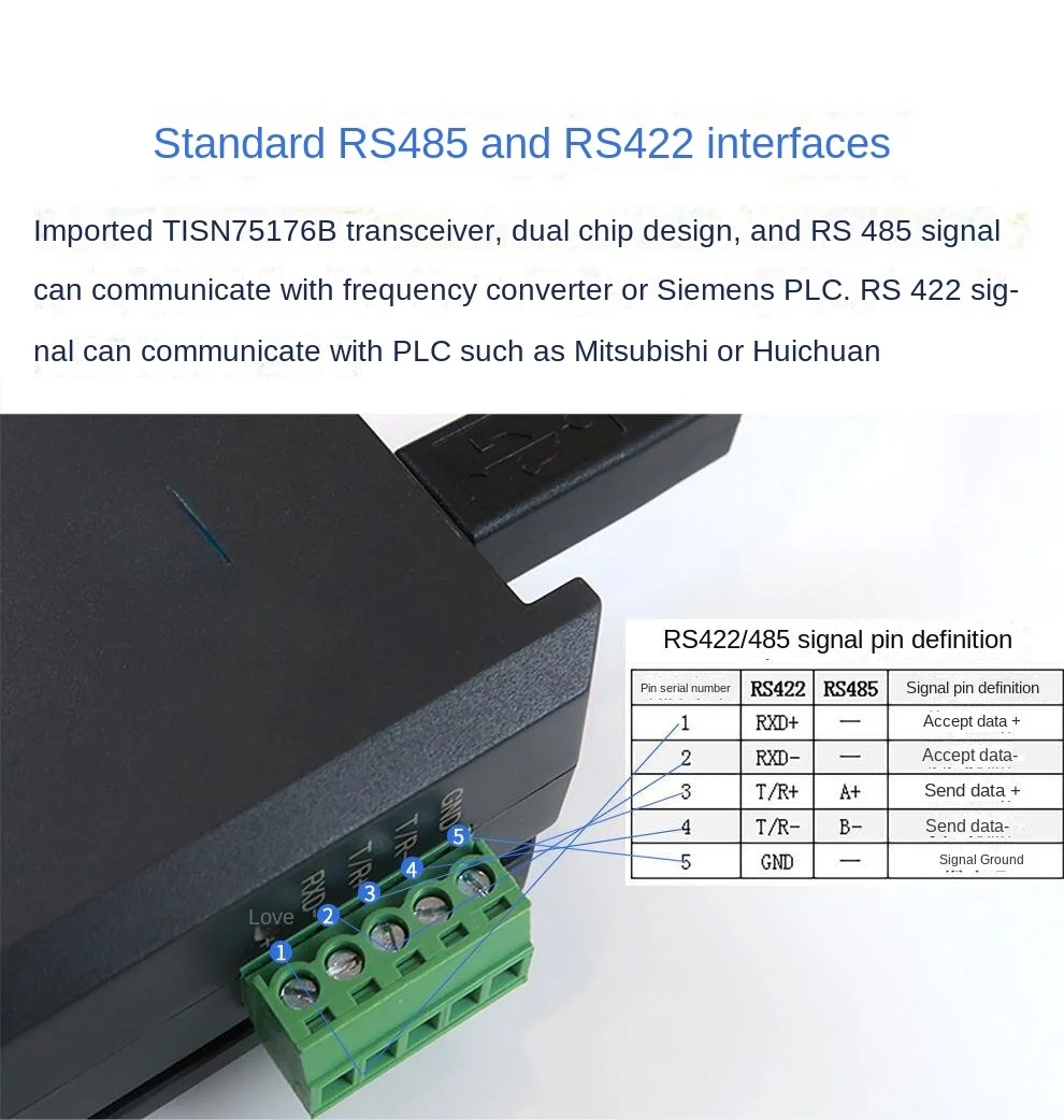 USB to RS485 232 422 signal isolation converter USB to serial communication download cable