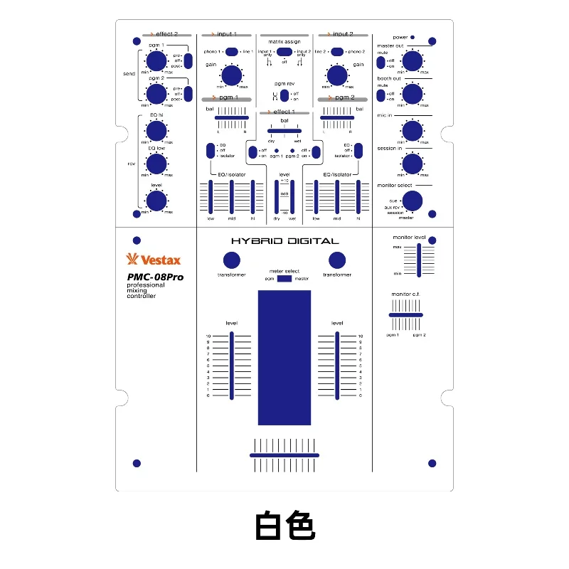 

Vestax 08 Pro Mixing Platform Panel Film Whiskey Colorful Stickers, Personalized Customization (pvc film, not iron plate)