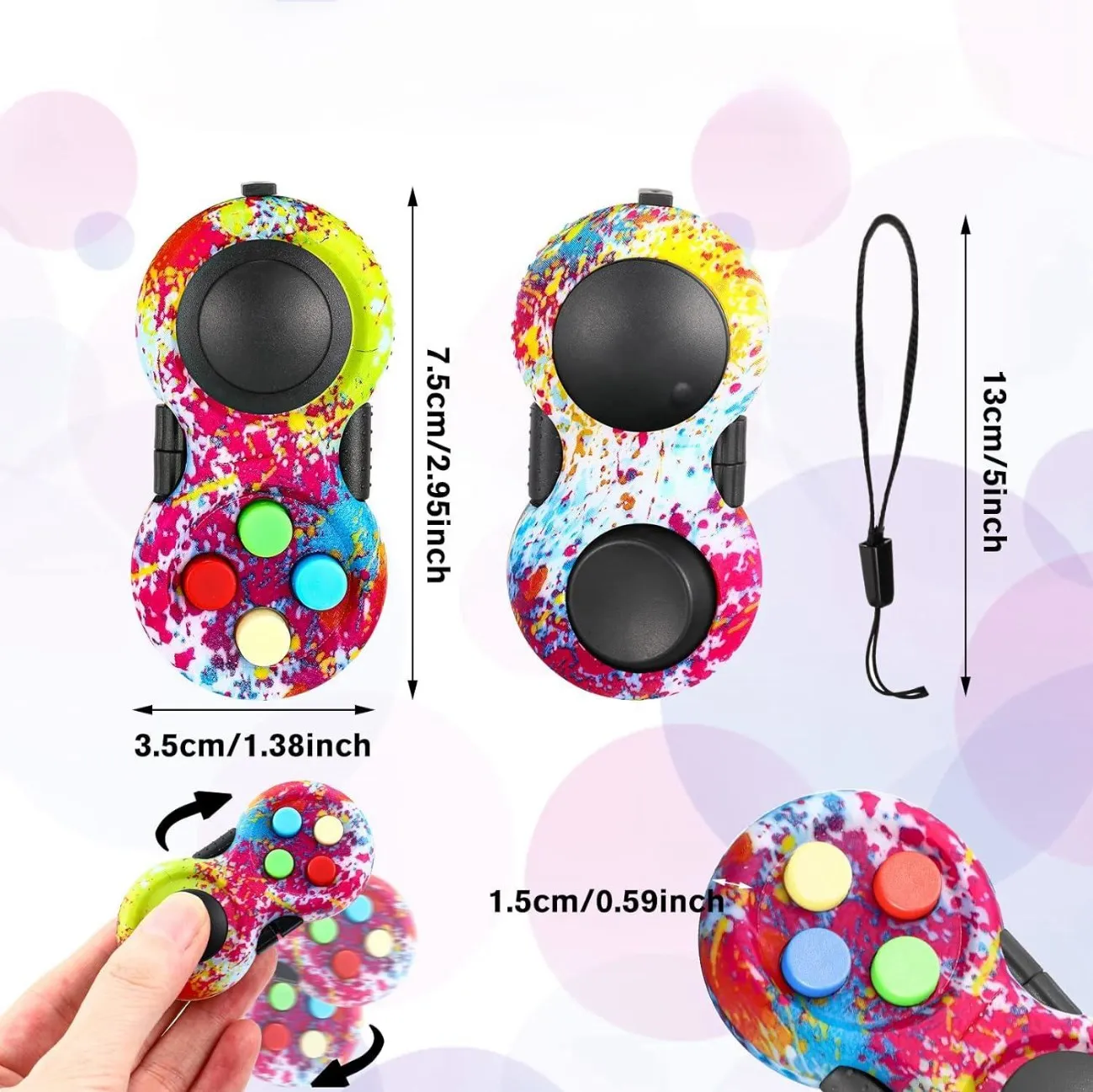 Fidget Pad Retro Classic Fidget Controller Handheld Fidget Game Controller Leuke Fidget Pad Packs Klassiek Fidget Speelgoed