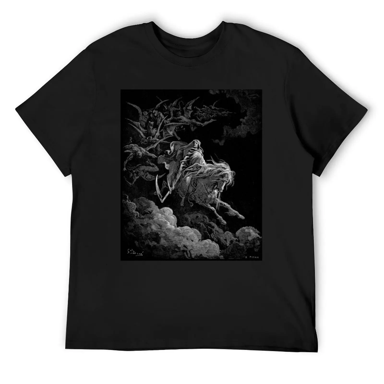 

Gustave Dore - Death on the Pale Horse resized T-Shirt T-shirts man funny gifts mens fashion