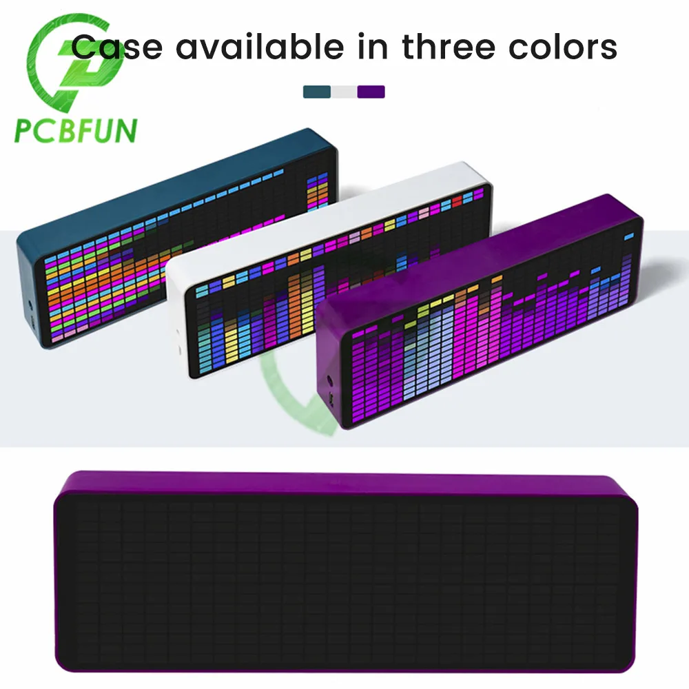 Display a spettro musicale RGB a colori LED Pick up luce ambientale orologio elettronico controllo del suono indicatore di livello dello spettro