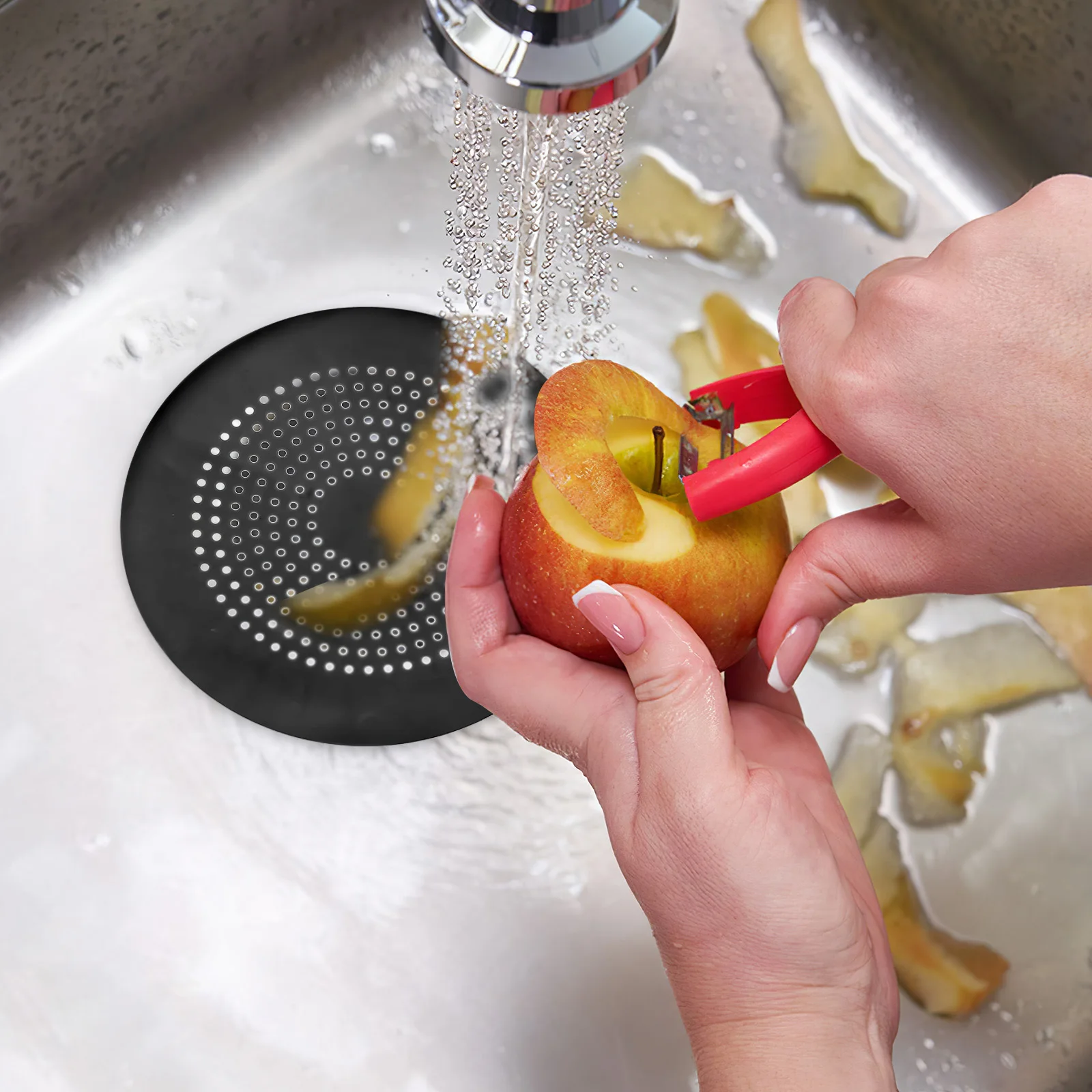 3 قطعة استنزاف الشعر الماسك لحوض الاستحمام حوض مكافحة انسداد مصفاة تصفية للحمام المطبخ استنزاف ، الشعر قابلة لإعادة الاستخدام #4