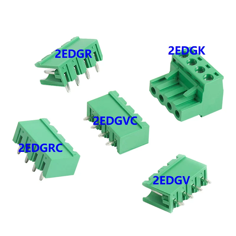 10PCS 4pin 2EDGR 2EDGV 2EDGK 2EDGRC 2EDGVC 5.08 4P Pluggable PCB Header Terminal Block Connector
