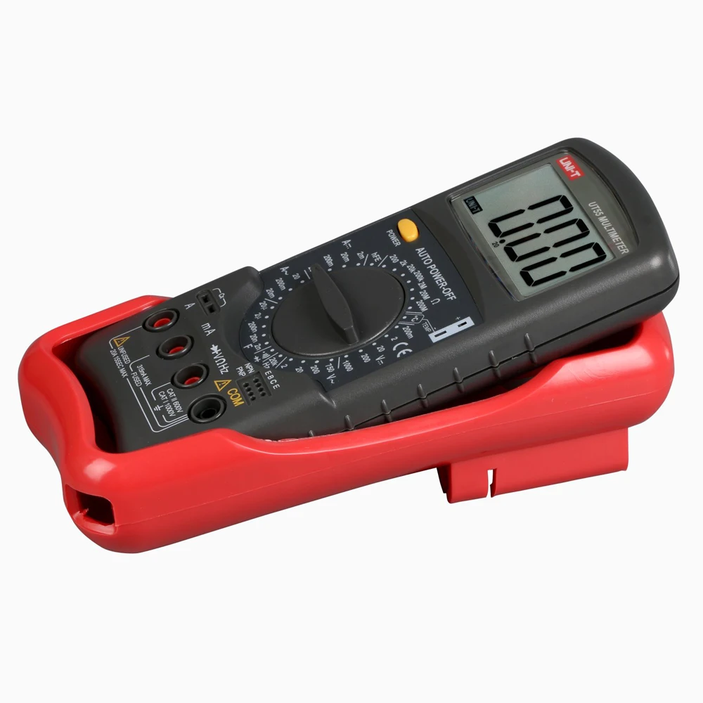 Imagem -02 - Multímetro Digital Universal Uni t 1000v ac dc Dmm Transistor Elétrico Tester Capacitor Uni-t-ut55