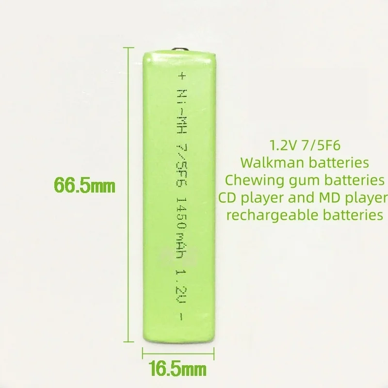 F-type flat rechargeable batteries suitable for Sony Walkman, Panasonic CD players, MD Walkmans