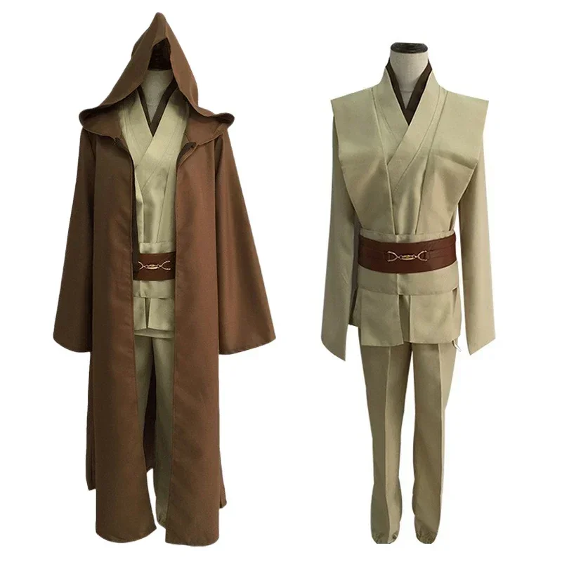 

Halloween Jedi Role Playing Obi-Wan Kenobi Cos Costume Soft Polyester Wars Costume