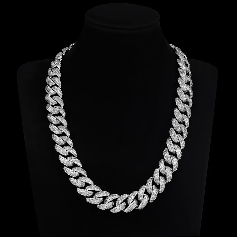 LEPAI Hot Selling Moissanite Cuban Link Chain Necklace Fine Chains Necklaces Fashion Chains Necklaces Man，