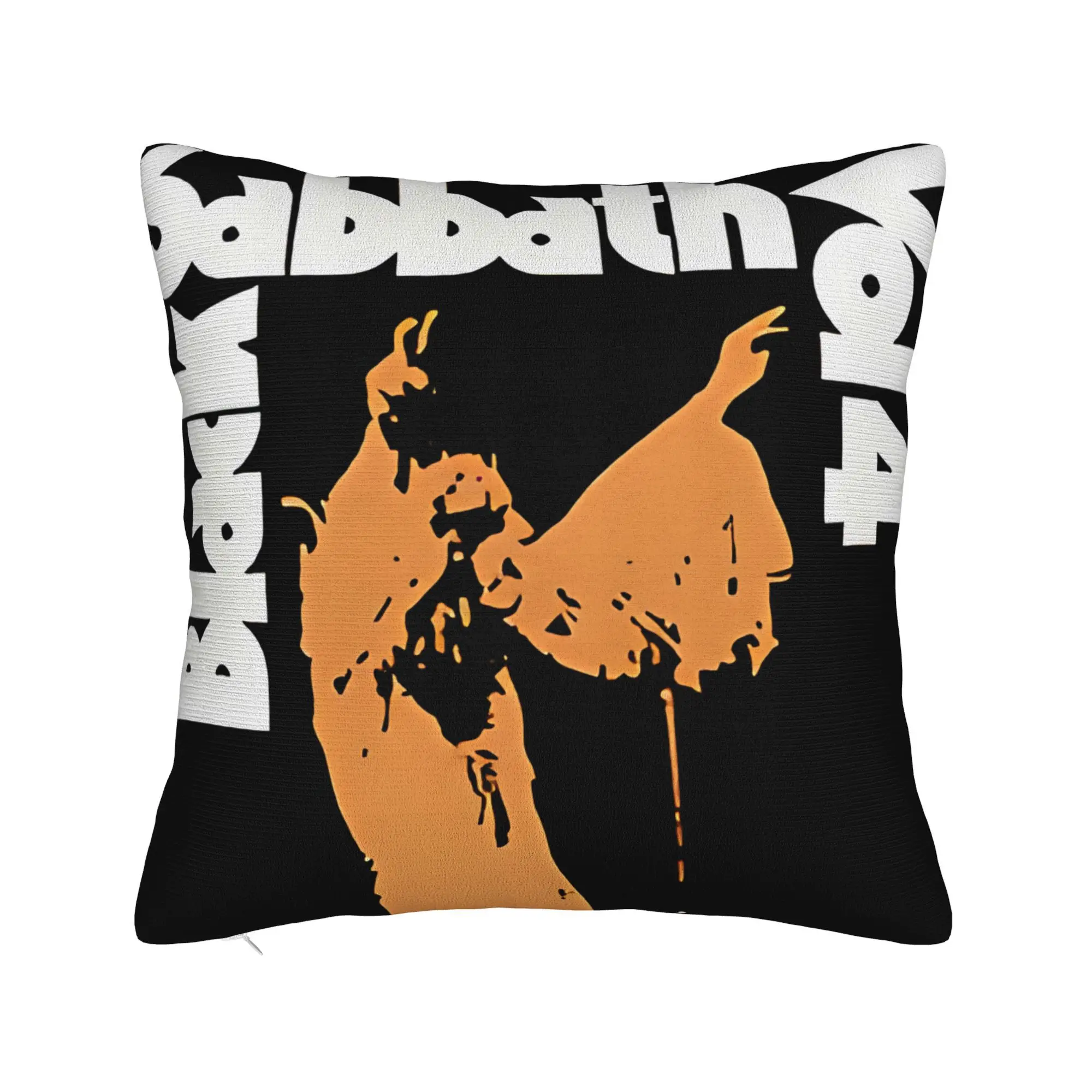 1PC Metal Rock Band Logo Throw Pillow Cover, Classic Iconic Symbol for Sofa Bedroom Home Decor, No Pillow Insert