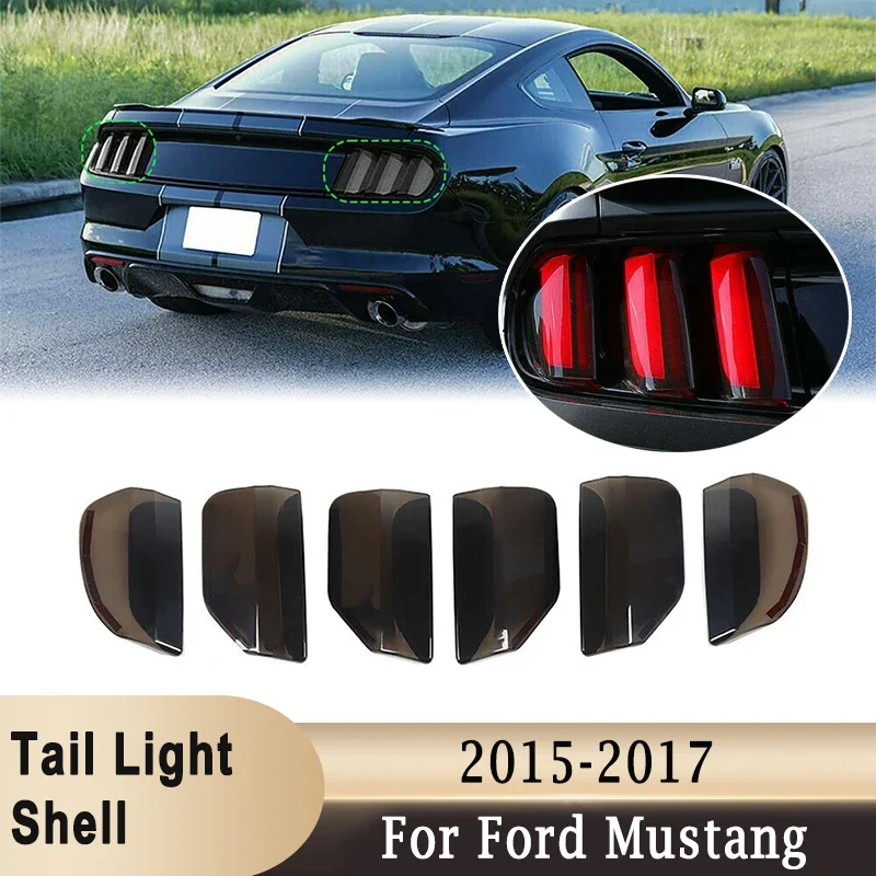 For Ford Mustang 2015 2016 2017 Rear Tail Light Shell Decorative Dust Cover Taillight Lamp Guard Trim Frame Bezels Hood