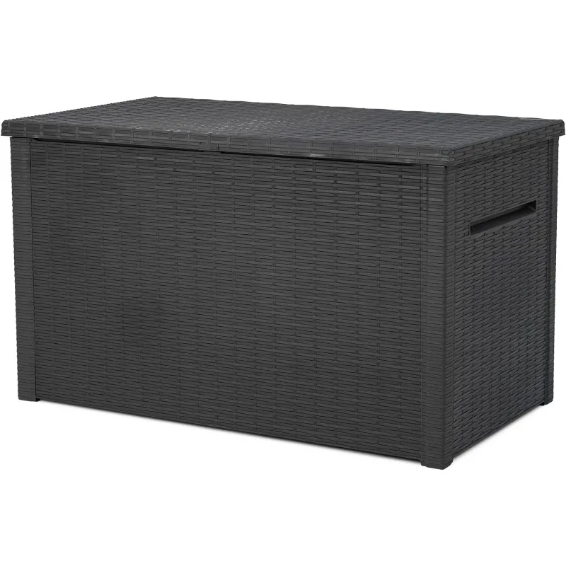 

Keter Java XXL 230 Gallon Resin Rattan Look Large Outdoor Storage Deck Box for Patio Furniture Cushions, Pool Toys, Garden Tools