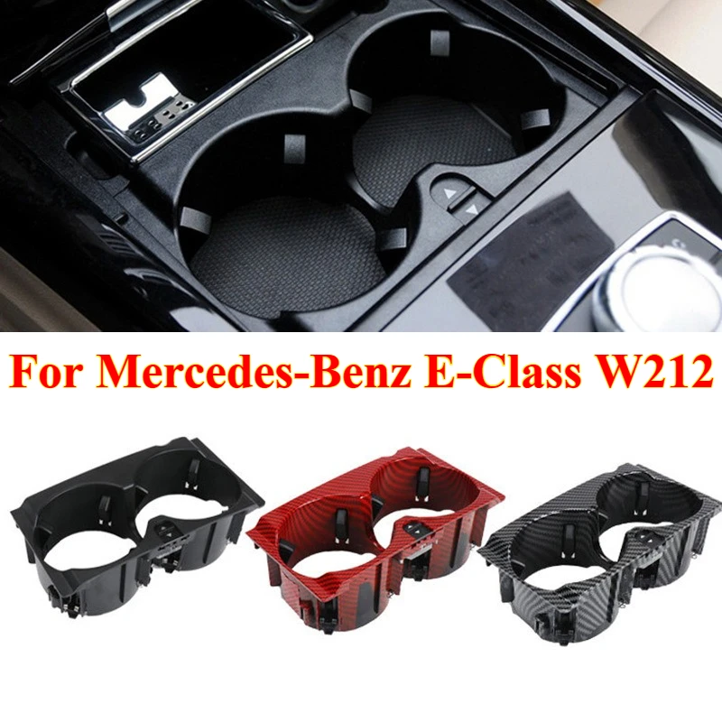 

1PCS Carbon Fiber Car Centre Console Drink Cup Holder Interior Accessaries for Mercedes-Benz E-Class W212，Car Accessories