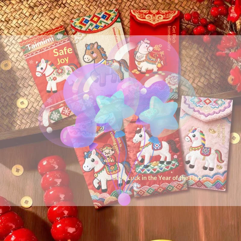 

Zodiac Horse Year Red Envelope Chinese New Year Red Envelope Cartoon Children New Year Money Bag Spring Festival Supplies