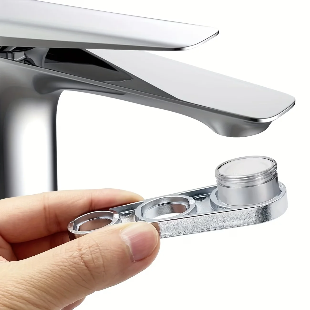 Multi‑Purpose Faucet Aerator Wrench, 6‑Size Detachable Removal Tool 16/18/20/22/24/28 mm for Kitchen & Bathroom Sink Faucets