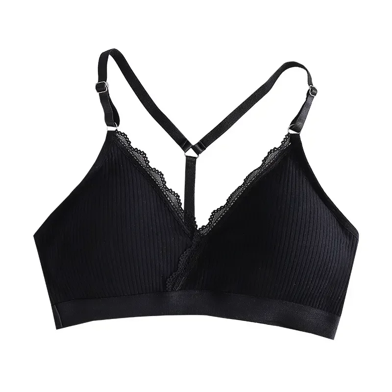 Intimates Cotton Sexy Female Lace Padded Tank Lette Crop Lingerie Bra Nursing Ssiere Backless Women Top Underwear