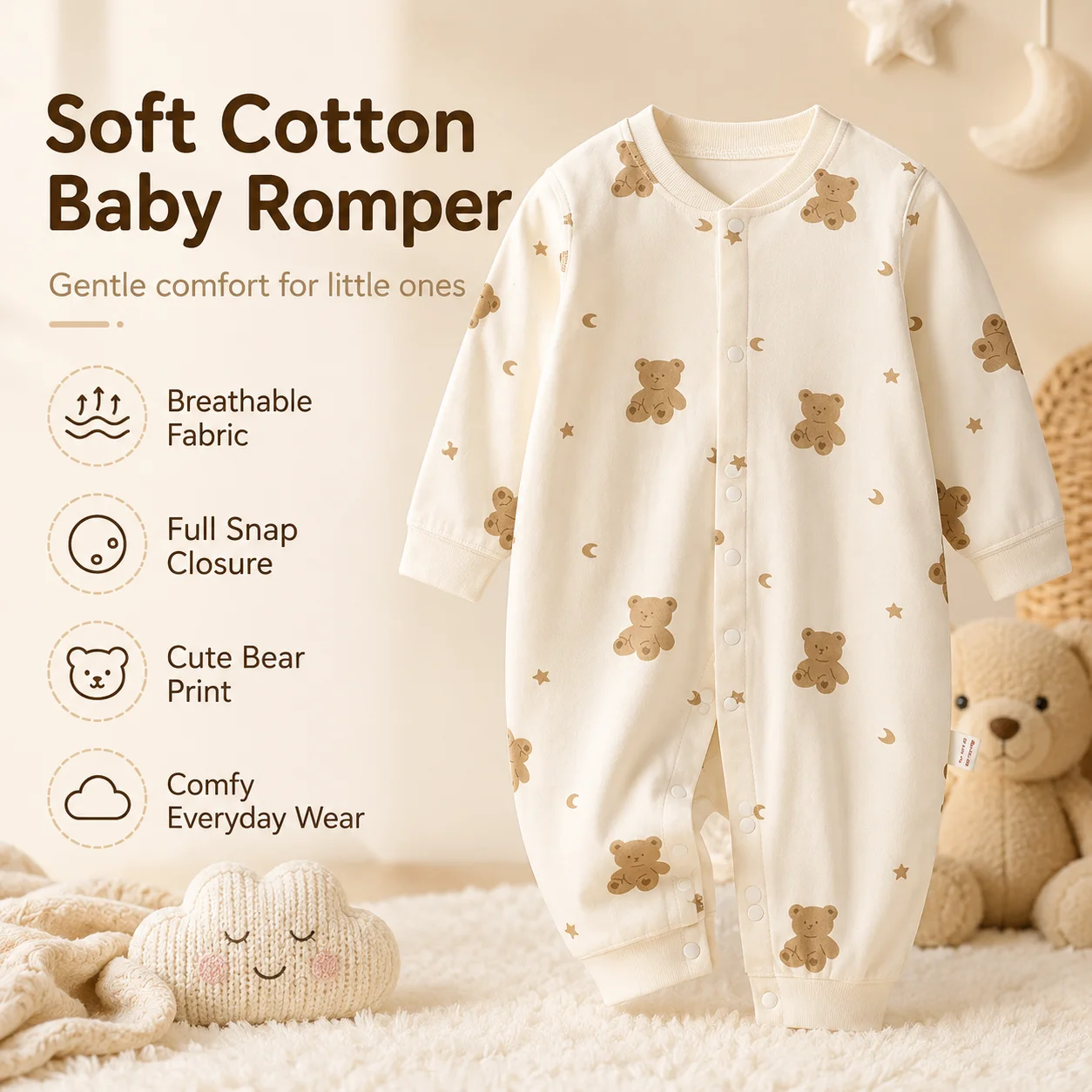 

Bodysuit & One Pieces Baby Clothes 100 Cotton Underwear Newborn Baby Newborn Items Onesie Romper Long Sleeve Loungewear Outfit