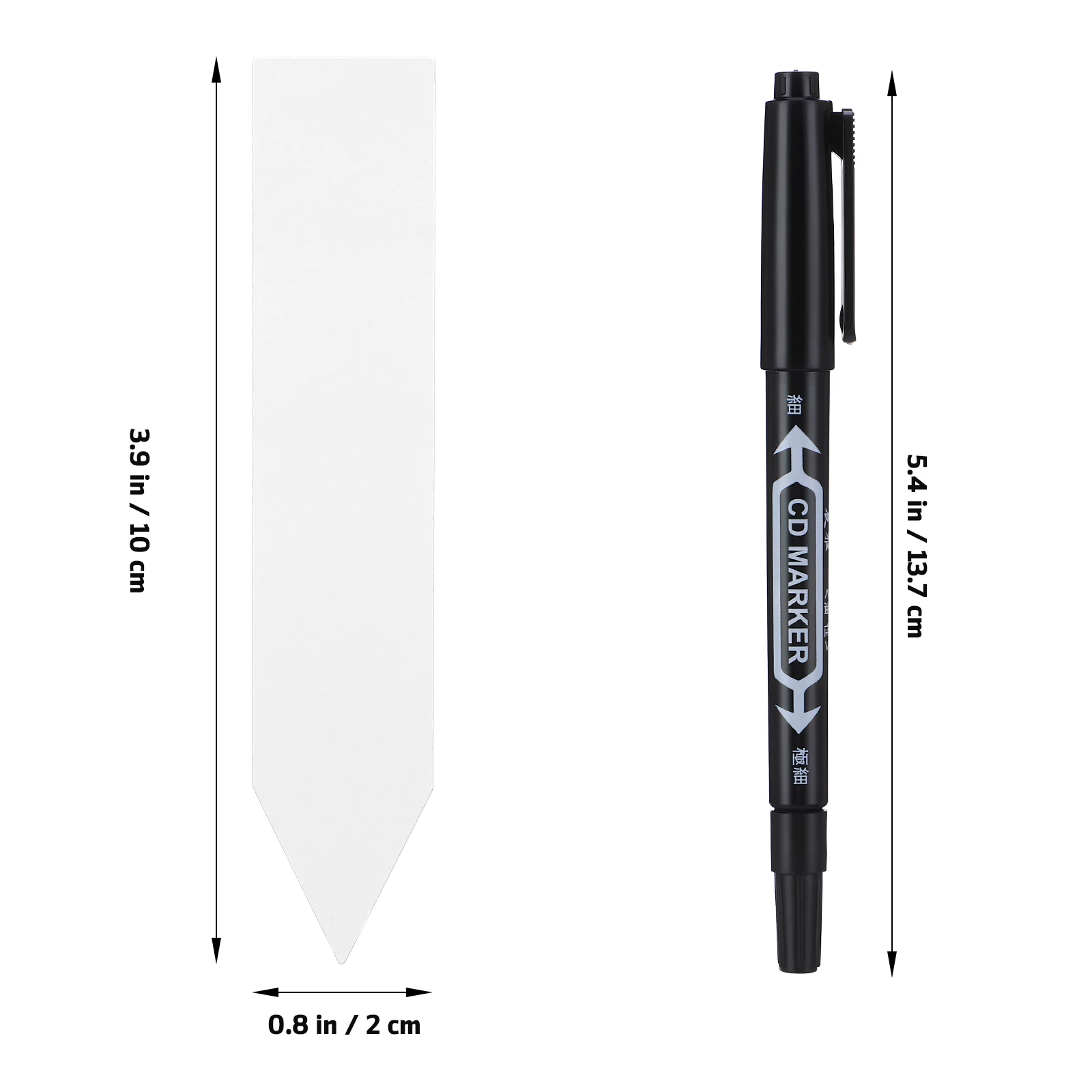

120 Pcs White PVC Plant Labels Garden Tags Identification Stakes Reusable Durable Black Marker Included Perfect for Plants