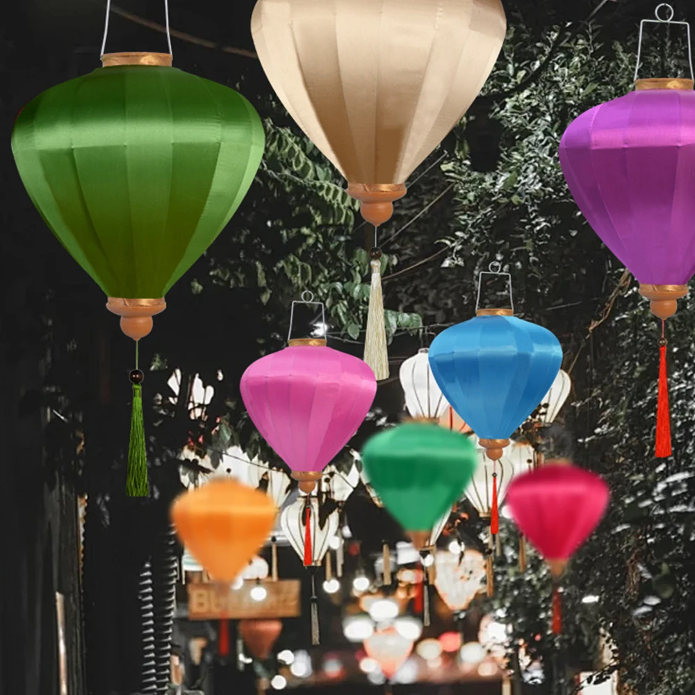 Farol Colgante de Tela de Color Sólido, Farol de Exterior para Fiestas, Festivales, Decoración de Faroles Japoneses, Decoración Tradicional China