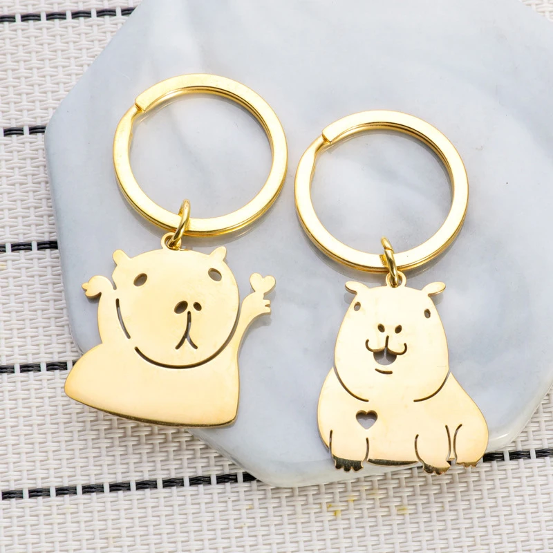 Cute Cartoon Animal Keychain Couple Lovers Keyring Lovely Pendant Key Chain Gift