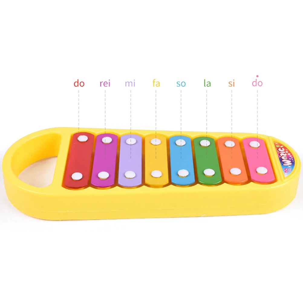 Cartoon Children's Percussion Toy Eight-tone Hand Knocking on the Piano Hand Knock Xylophone Glockenspiel Kids Infants Musical E