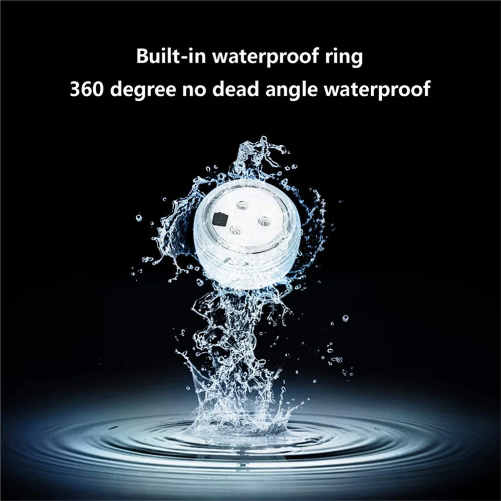 Mini Submersible Light IP68 Waterproof Tea Lamp RGB Color Changing With Remote Controller for Vase Home Party