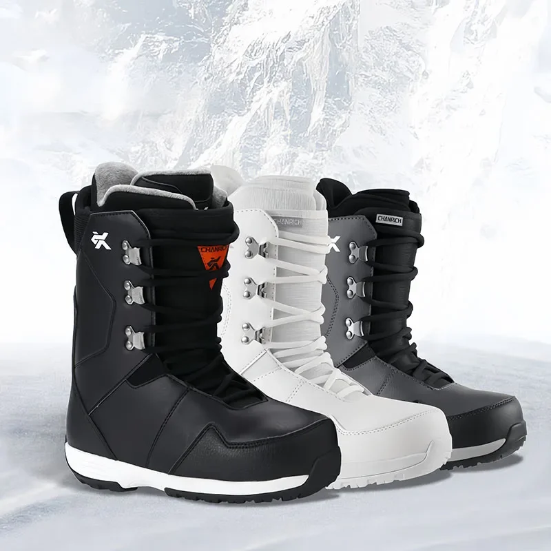 Outdoor Sports Ski Shoes Men Women Lace Up Waterproof Thermal Skiing Boots Lightweight Versatile Winter Snowboarding Equipment